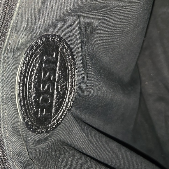 Fossil Black and White Pebble Leather Tote Shoulder Bag - Picture 14 of 14